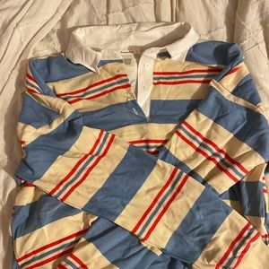 Long sleeved striped collared shirt